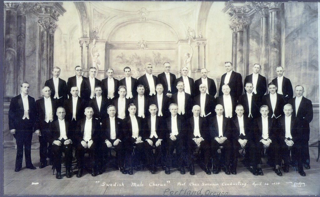 The Swedish Male Chorus, Portland, Oregon, 1934.